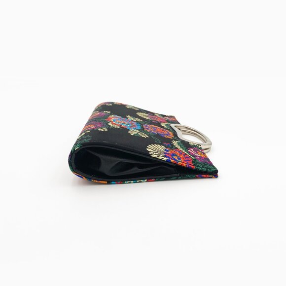 Floral Embroidered Satin Clutch | LIKE NEW! - Picture 3 of 5